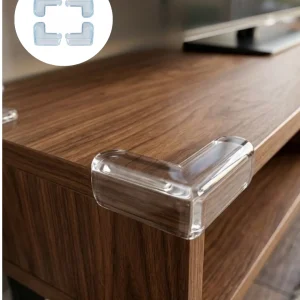 Mobilya Köşe Koruyucu 4 Lü Set Şeffaf Masa Kenarı Koruma Aparatı
