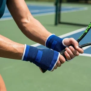 2 Adet Sporcu Bilek Desteği Esnek Nefes Alabilir Örgü Tasarım