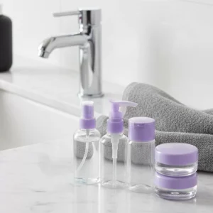 5 Parça Seyahat Banyo Seti 30 ml Şeffaf Taşınabilir Şişe Seti