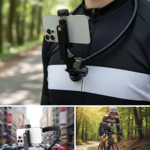 Dayanıklı Metal Destekli Boyun Telefon Tutucu Seyahat ve Spor Kullanım