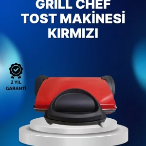 Tost Makinesi Kırmızı Döküm Plaka 6+ Dilim Çok Kapasiteli Izgara