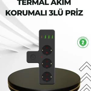 Masa Üstü Çoklu Priz USB ve Type-C Çıkışlı Güç Dağıtıcı