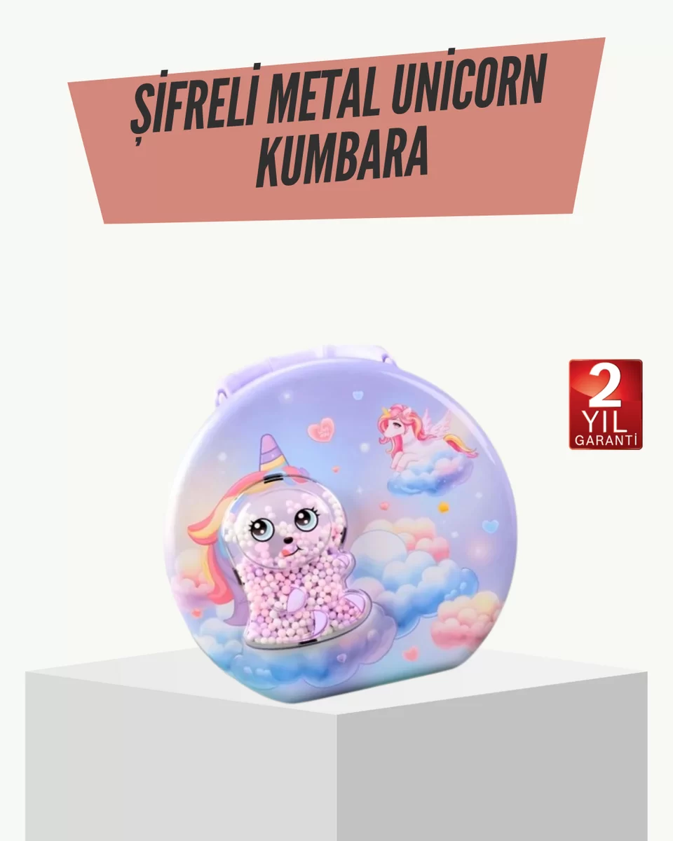 Eğitici Şifreli Çocuk Para Kasası Dayanıklı Metal