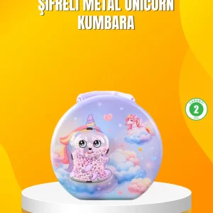 Metal Çocuk Para Kasası Ayarlanabilir Şifreli Kilitli