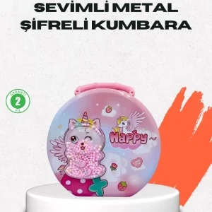 Mini Çocuk Para Kasası Güvenli Kilitli Birikim Kutusu