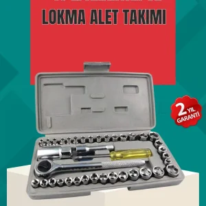 Çok Amaçlı 40 Parça Lokma Anahtar Takımı Korozyona Dayanıklı Çelik