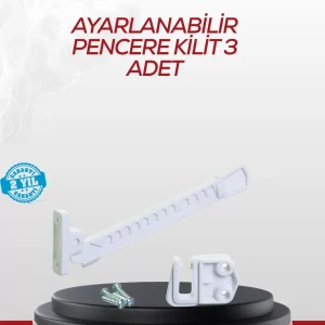 İçe Açılan Camlar İçin Emniyet Kilidi Seti 3’lü