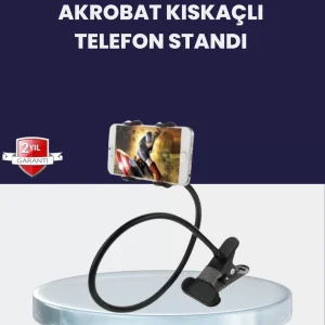 Güçlü Mandallı Akrobat Telefon Tutucu Masa Araç Uyumlu