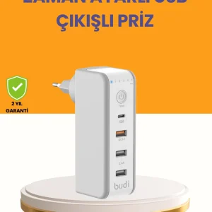 Zaman Kontrollü Şarj Cihazı 30W Hızlı Şarj ve Çoklu USB Çıkışı