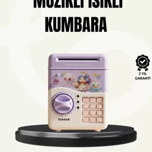 Elektronik Şifreli ATM Görünümlü Çocuk Kumbarası Mor