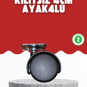 4 cm Kilitsiz Tekerlek Ayak Seti Zemin Koruyucu