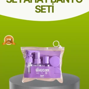 Seyahat Banyo Seti 5 Parça Şeffaf Taşıma Çantalı 30 ml