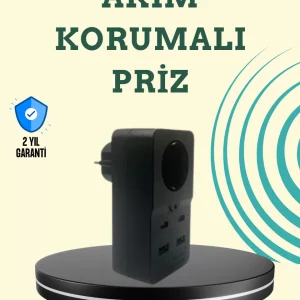 Isıya Dayanıklı PC Gövdeli Akım Korumalı Priz 4 USB