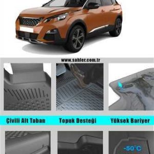 4D Paspas Havuzlu Peugeot 3008 (2016-- ) Siyah Kutulu Orjinal