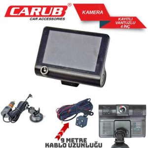 Araç Kayit Kamerasi Iç-Ön-Arka  4 Inc Vantuzlu Ekranli 12V Dvr 9Mt