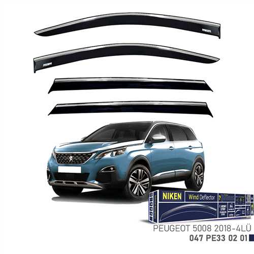 Peugeot 5008 2018- Kromlu Cam Rüzgarligi 4Lü