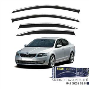 Skoda Octavia 2012- Kromlu Cam Rüzgarligi 4Lü