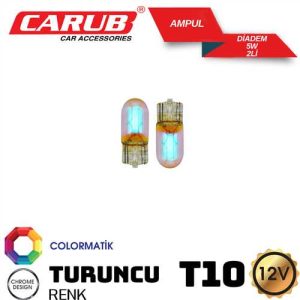 Ampul Diadem  12V T10  Krom Turuncu 2 Li