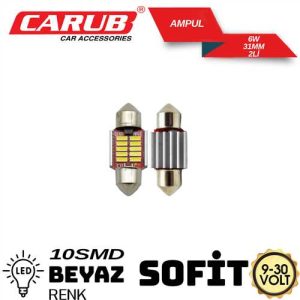 Sofit Ledli Beyaz Smd 10 Ledli 31Mm 9-30Volt