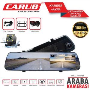 Kamera Dvr 2 Li  Aynadan Ekran Iç Ilave 6Mt Kablo