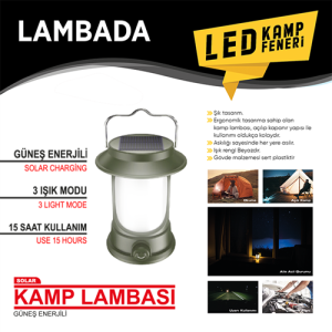 Kamp Feneri Günes Enerjili Beyaz Günisigi