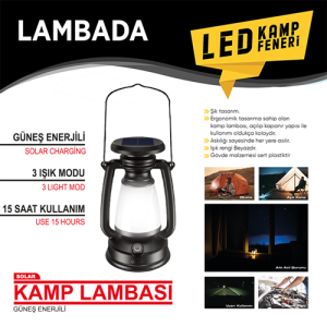 Kamp Feneri Günes Enerjili Beyaz Günisigi
