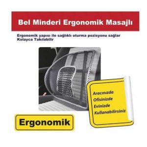 Bel Destegi Masajli Sirtlik Tahtali Siyah