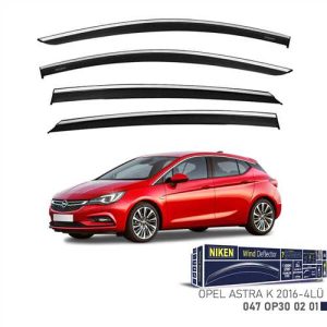 Opel Astra K 2016  Kromlu Cam Rüzgarligi 4Lü