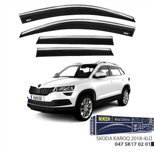 Skoda Karoq 2018- Kromlu Cam Rüzgarligi 4Lü
