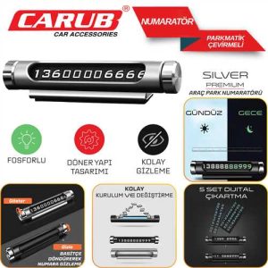 Numaratik Cep No Çevirmeli  Aç-Kapa Miknatisli Krom