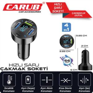 Hizli Sarz Cihazi 4 Lü Dijital Çakmaktan