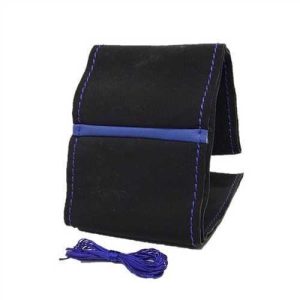 Direksiyon Kilifi Alcantra Yüzüklü Igne Örgülü Siyah