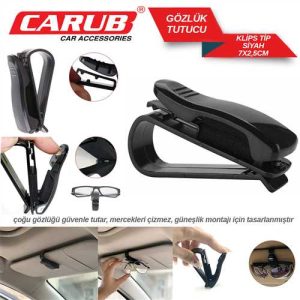 Gözlük Tutucu Klips Siyah