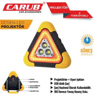 Üçgen Reflektörlü Led Lamba Günes Enerjili