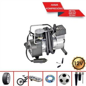Hava Kompresörü Metal 12V 150 Psi Isiksiz Siyah