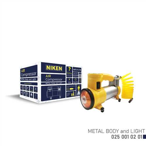 Hava Kompresörü Sari Metal 12V 150 Psi Isikli Siyah