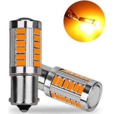 93 Led Ampul 12V Mercekli 33 Led Turuncu