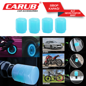 Sibop Kapagi Neon Fosfor Mavi 4 Lü