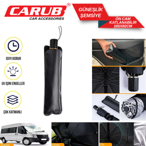 Semsiye Tip Büyük Ön Güneslik82*165 Cm Katlanir