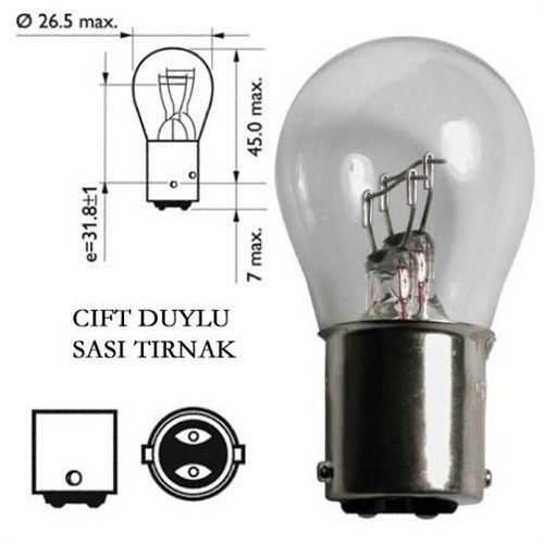Ampul 1016 12V 21/4W Yakin Tirnak