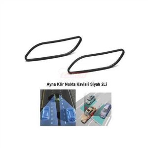Kör Nokta Ayna Siyah Kavisli 2 Li