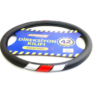 Direksiyon Kilifi 42 Cm Siyah Kirmizi-Gri  Fosforlu