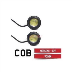 Mercekli Mini Sis Lambasi Cob Led 12V 3 Cm