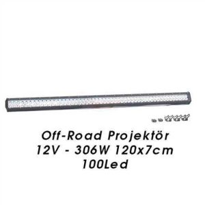 Off Road Sis Projektör  Beyaz 120X7Cm 306W 9-30V 100 Ledli