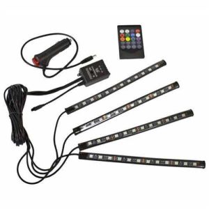 Ayak Alti Lamba 12 Ledli Sese Duyarli Kum.12V Çakmak Fisli