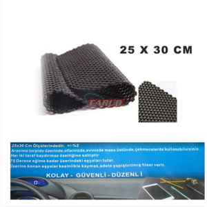 Kaydirmaz Ped Torpido Üstü 25X30 Cm Siyah