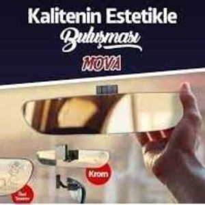 Iç Dikiz Aynasi Mova Krom 2 Kollu 27X6 Cm