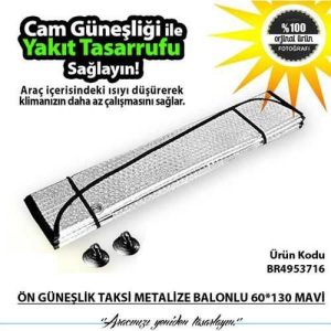 Oto Cam Ön Güneslik Mavi  Balonlu 60*130 Cm Küçük