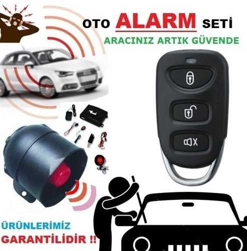 Oto Alarmi Komple Set 12V Kumanda Modeli: 3952