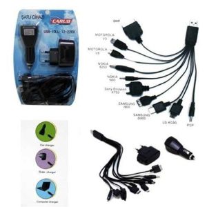 Sarz Cihazi Çok Uclu 10 Lu + Usb 12V - 220V